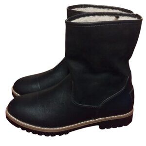 Women's Nautica Black Low Lug Sherpa Lined Bosun 2 Boots Size 9